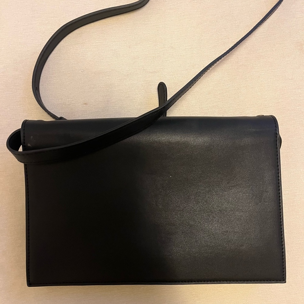 Topshop Embroidered Flower and Studded Black Crossbody Bag - Picture 3 of 4